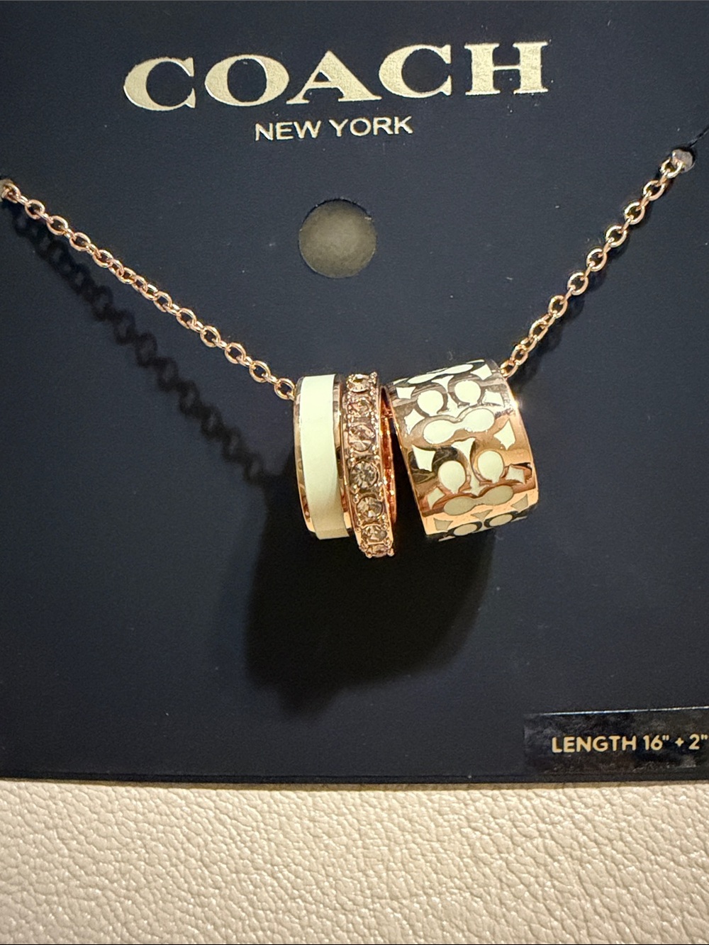 COACH Rose Gold signature Rondelle necklace (25)